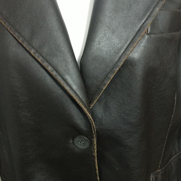 RVT Women's Dark Brown Faux Leather Jacket - Picture 2 of 8